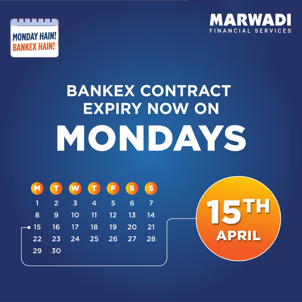 Bankex contract expiry now on Monday!
@BSEIndia

#BANKEX #BSEINDIA #MSFLHQ #MSFLHO #MSFL