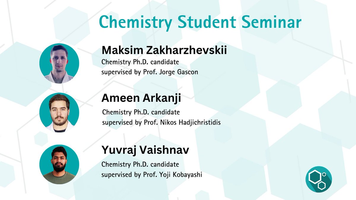 TODAY! Chemistry Student Seminar at #KAUSTPSE For more information: pse.kaust.link/LiO6 #chemistry #kaust @chemsstudents @AMPM_KAUST