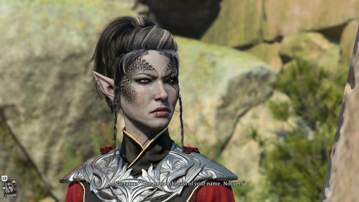 Mpikes's tweet photo. @loveroforin My black dragon blooded Durge drow  Nabe! 🥰 https://t.co/bJkJVL8Yzc