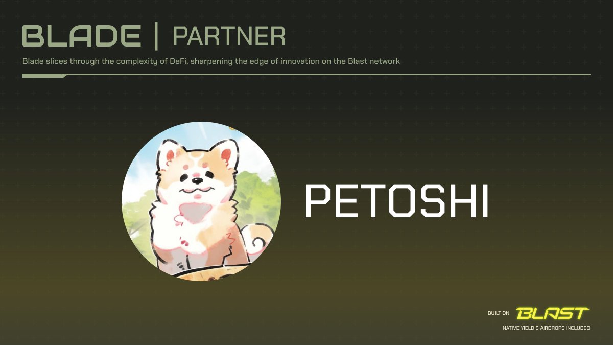 Introducing our new partner, @Petoshi_Blast! 🎉 🐾 Petoshi is a social game that lets you raise virtual pets via a Chrome extension linked with Twitter 🎮 We're excited for our explosive growth together in the Blast ecosystem Stay tuned!💥