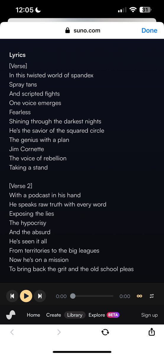 SqueakChair's tweet photo. Hey @TheJimCornette my hubby &amp; I played around with AI and this song was born! “Jim Cornette - The Voice of Rebellion”. We about squeaked our pants when we realized the words were fitting as hell!♥️ Ellie &amp; Dean Moore (McConnelsville, OH) @GreatBrianLast 
https://t.co/kdaVyFurFb https://t.co/wC2tKnbcIm