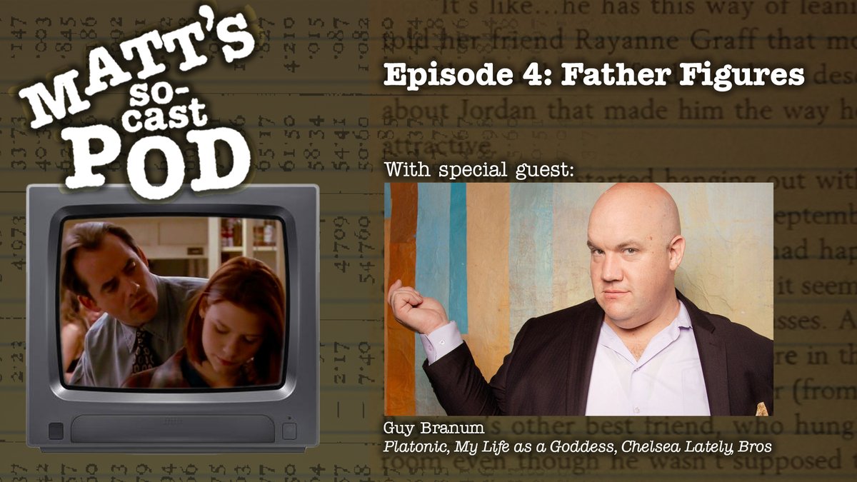 New podcast episode is up! I'm talking with @guybranum about episode 4 of My So-Called Life, about dads, about the Pine-Sol lady, and about showing high school as a failed state. (Plus: The time he confronted an ABC exec about why they cancelled the show!) socastpod.com