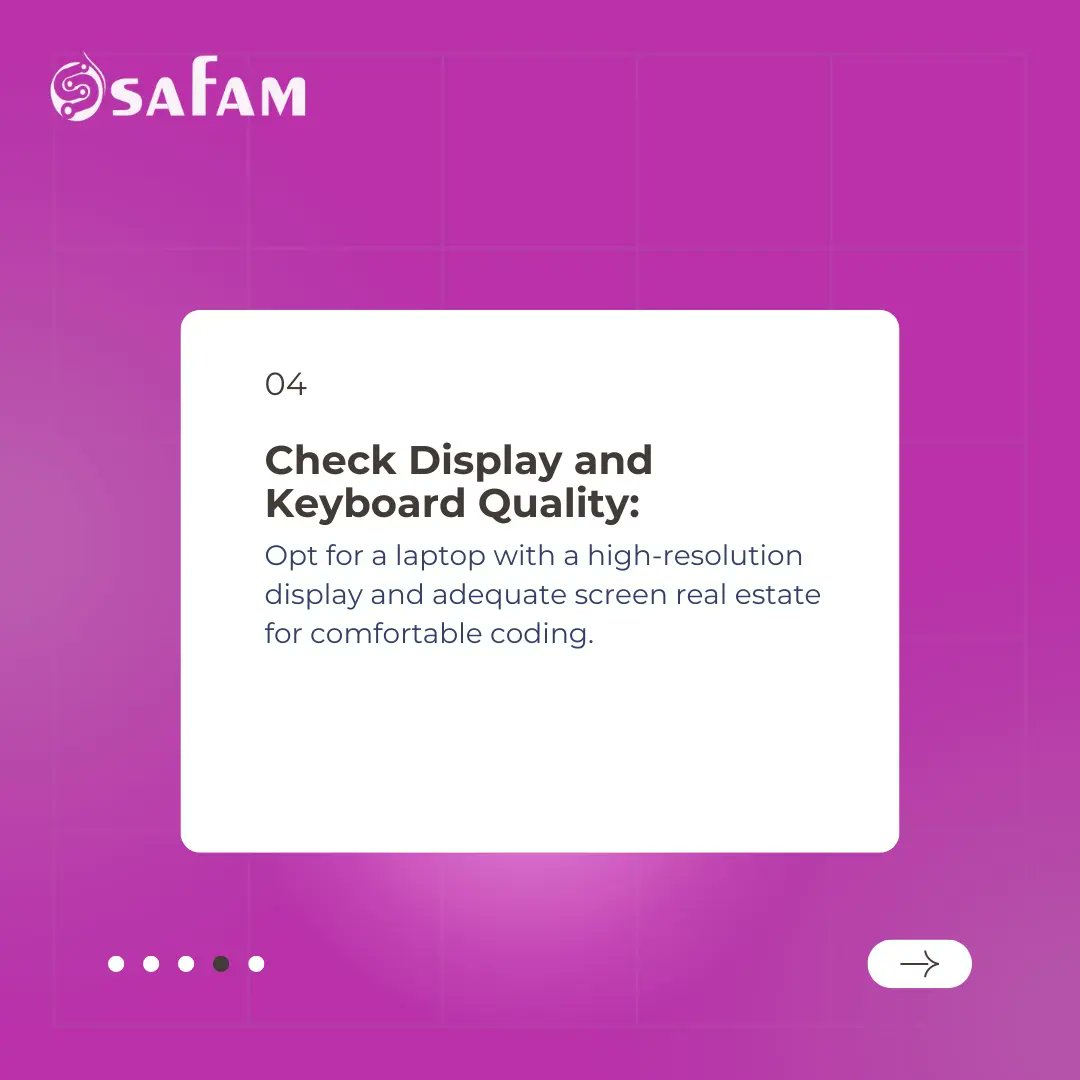 safamdigital_'s tweet image. #LaptopSelection
#ProgrammingTools
#CodeWithEase
#TechAdvice
#CodingLife