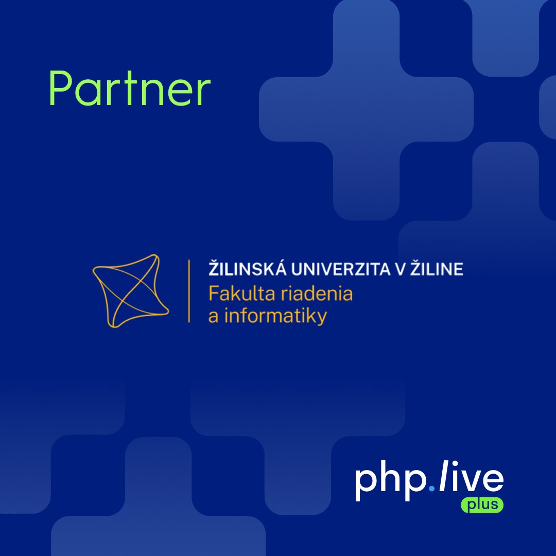 🤔 Kam za studiem informatiky? Rozhodně na Žilinská univerzita v Žiline! Jsme rádi, že druhá část konference php.live+ proběhne právě na tady a děkujeme za letošní partnerství. 💚
