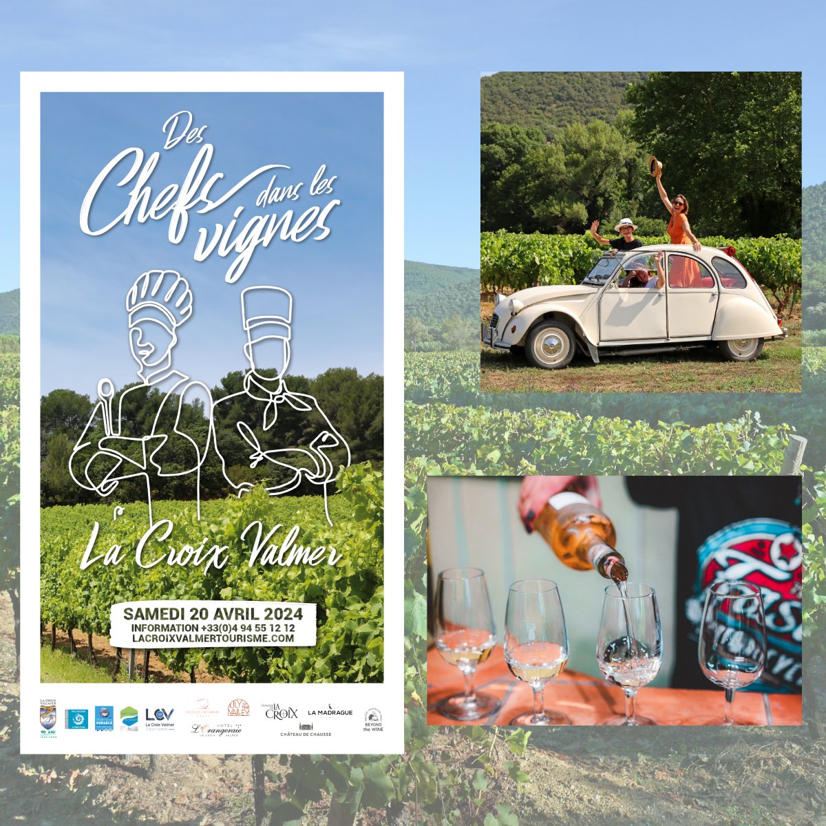 #MondayMotivation La Croix Valmer fête ses 90 printemps🎂 ! ▶️RDV pour un événement culinaire le samedi 20 avril dans 3 domaines vinicoles de la commune : swll.to/chefsvignes #event #vignoble