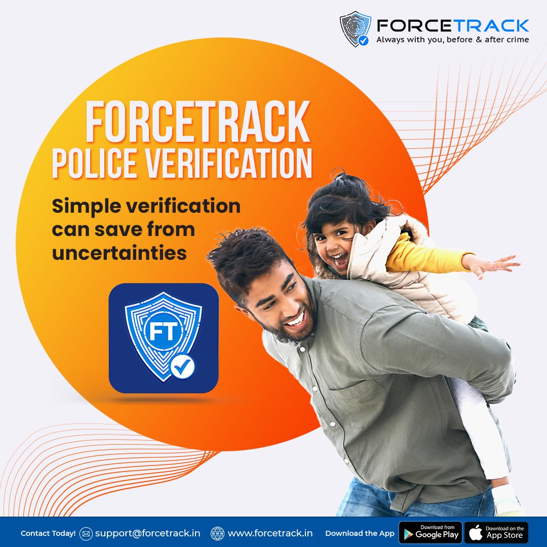 forcetrack's tweet photo. Fast &amp; Easy Police Verification! Download ForceTrack App - Verify Tenants, Employees, or Domestic Staff with confidence.
.
Download Forcetrack App Now!
.
Login on- https://t.co/noM189Vr8w
.
#ForceTrack #PoliceVerification #TrackingAndTracing #BackgroundChecks #SecurityServices https://t.co/AIJhVeogL5