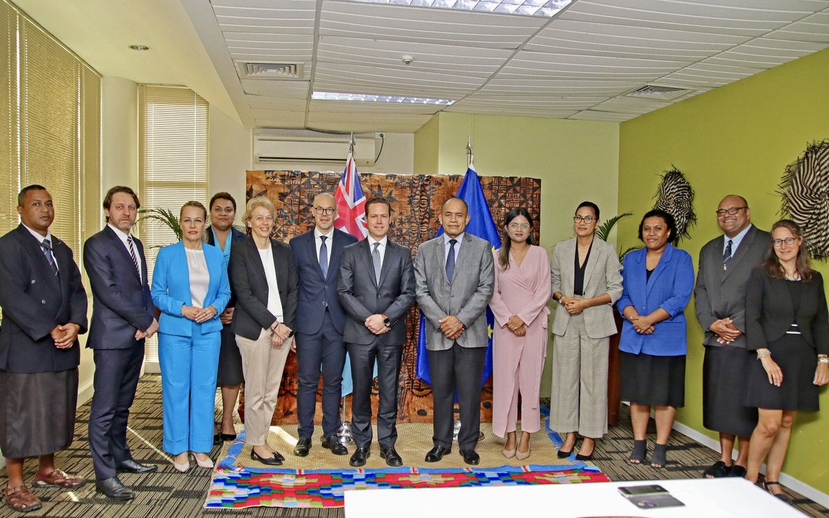 Today, the EU and Fiji <a href="/Fiji_MOFA/">Fiji Ministry of Foreign Affairs</a> held the 1st Partnership Dialogue under the #SamoaAgreement. Excellent discussions on various areas of common priorities, such as climate security, human rights, oceans, multilateralism. Fiji remains a key partner for the EU in the Pacific.