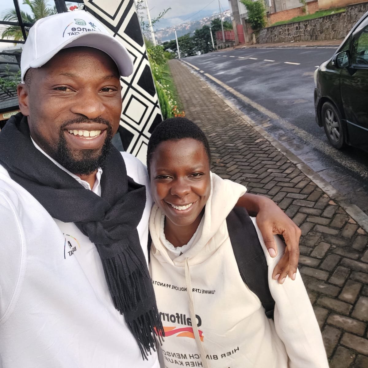 Excited to meet fellow #TAGDev alumni, @InyanjiEileen, in Rwanda! Both beneficiaries of the transformative @ruforumsec TAGDev program, now at @BiovIntCIAT_eng. TAGDev's success shines through our journeys, and CIAT's openness to young talent is a testament to the program's impact