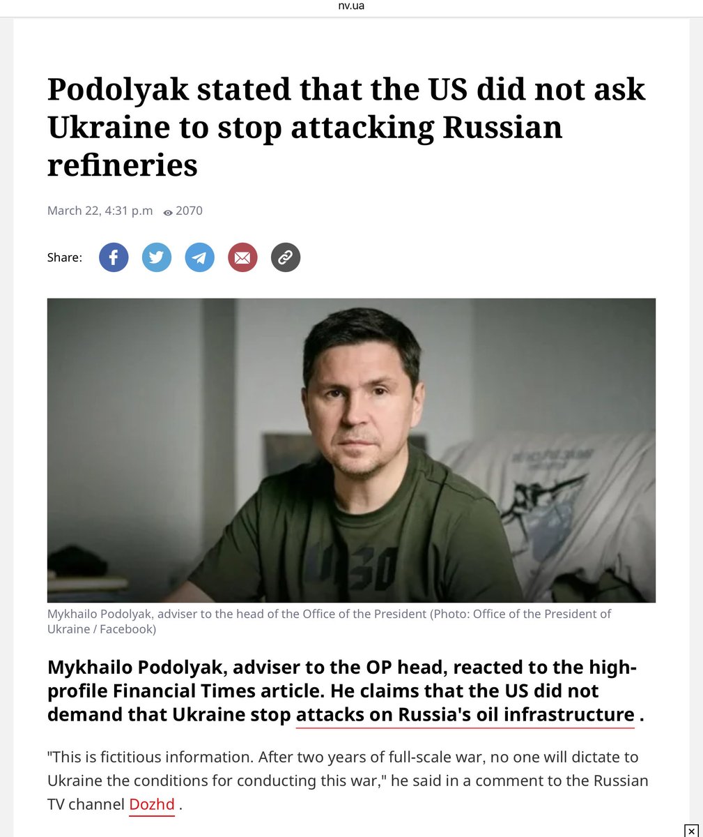 ArtemisLynn's tweet photo. @Danielxrk @academic_la @11Knuk123 2. Please don’t call my president Sleepy Joe. He was pretty helpful yesterday.

3. Inflation isn’t our number one issue. Russian propaganda tried to inflate a story about Ukraine attacking oil refineries, which Ukraine themselves deny.

Next… https://t.co/RXn3lH3XGD