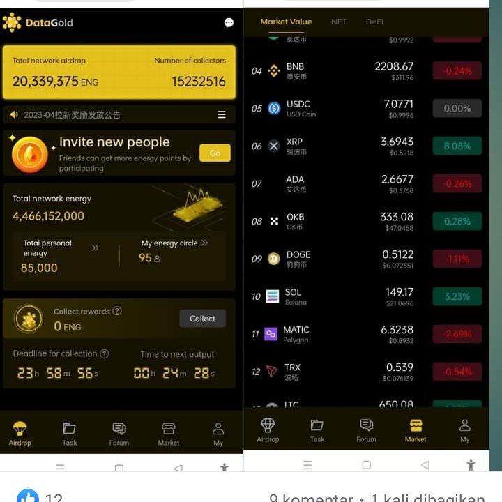 KatulistiwaL3's tweet photo. KURANG JELAS LINK INBOK WA 081310385188
🔵 PERTAMBANGAN PLATFORM DATAGOLD ( $ENG ) ⛏ APLIKASI
❤️ Tren super hot #NewMiningApp sama seperti #SatoshiPlus & #Avive
🚨 JANGAN LEWATKAN - #DATAGOLD
✅ Rantai publik DataGold, platform agregasi data pertama di dunia
✅ Penambangan ini sama seperti #CORE
✅ Komputasi BTC nyata dan komputasi FIL
✅ Total pasokan - 2,1 miliar
🔘 DAFTAR DAN UNDUH LINK APLIKASI-
https://app👋datagold👋info/#/pages/invite/invite?invcode=PPK8YBSH
⏩ Kode Undangan- PPK8YBSH
✅Alamat Email DAFTAR
✅Verifikasi Kode Email
✅Kata Sandi
✅Kode Referensi: PPK8YBSH
✅Selesai
🔘 Cara Memulai menambang ❓
✅ Klik "Klaim" $ENG setiap jam sama dengan aplikasi inti SatoshiPlus.
🚨Jika Anda melewatkan untuk mengumpulkan klaim ke-25 akan dihentikan‼️
🔘 KLAIM 10.000 ENERGI POWER:
Buka tab Tasks >> klik "datagold airdrop" tugas pertama >> lakukan verifikasi wajah & dapatkan speed power.
📌 Anda harus melakukan Verifikasi wajah/gambar di datagold untuk mengaktifkan Airdrop & mulai menambang.
https://app👋datagold👋info/#/pages/invite/invite?invcode=PPK8YBSH
Hilangkan tanda untuk link pendaftraan : 👋=(.) 👈