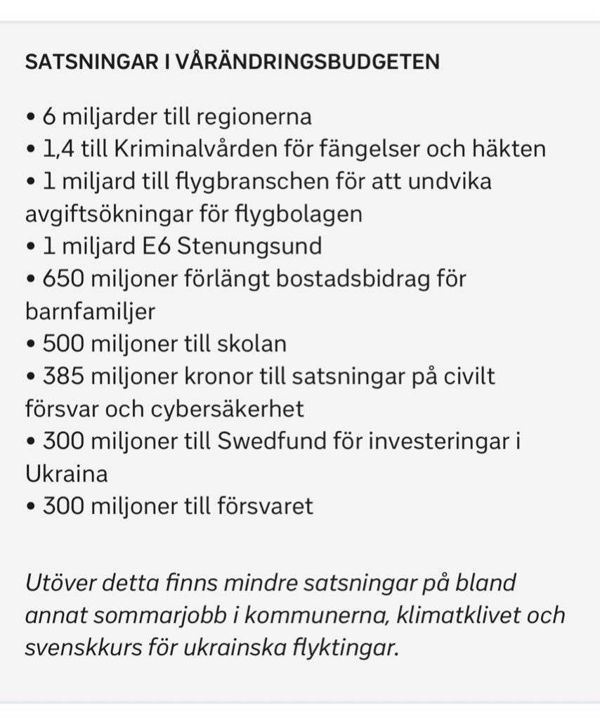 1 miljard till flygföretagen. Hälften av det till skolan. Så går det när Ulf prioriterar.