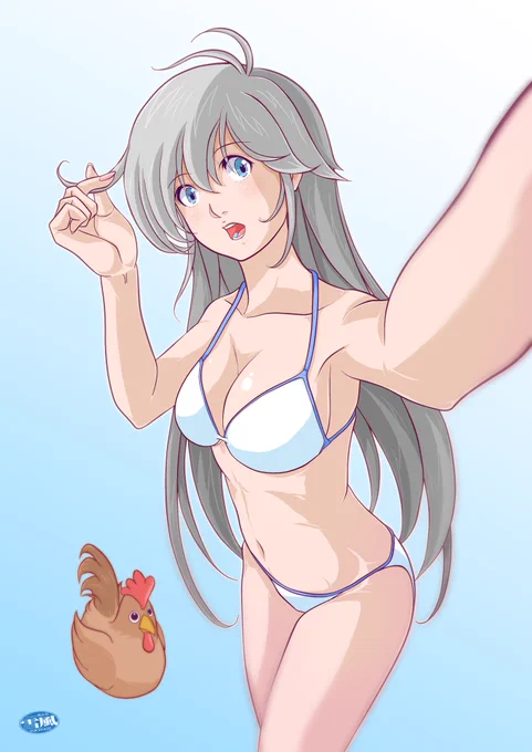 #気温が高いので気が早いが水着絵が見たい "じどり" (過去絵) 