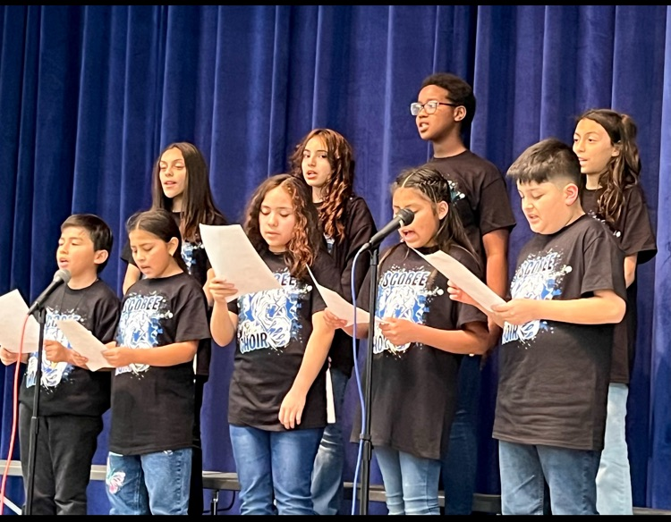 Big Country Elementary choir sang at Scobee Middle School 6th grade choir performance on Thursday, March 28. The choir would like to thank Ms Perez for coming to the concert to support them! 
#destinationswisd