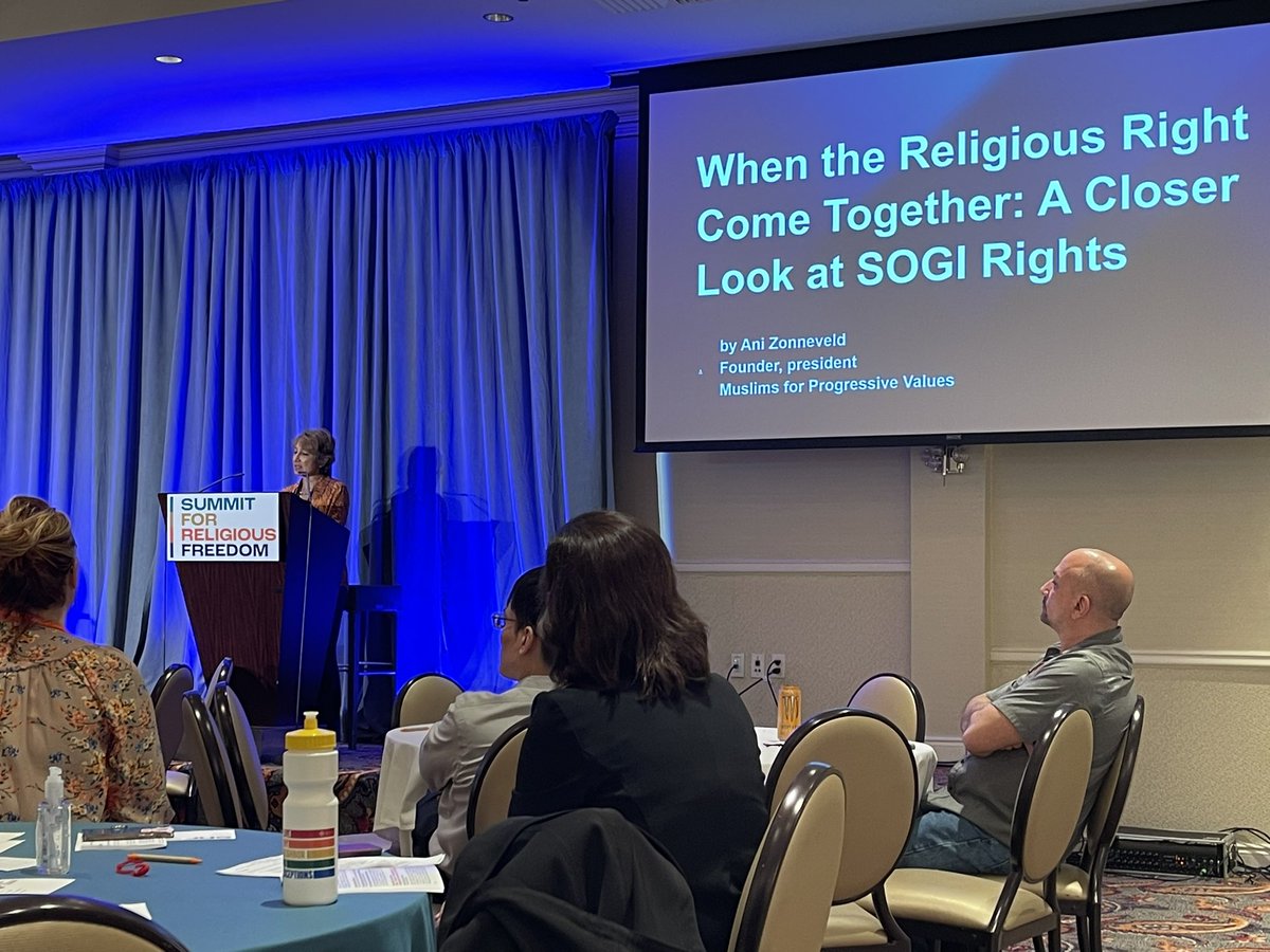 LizHayes79's tweet photo. Appreciated the perspective of @mpvusa’s @AniZonneveld at #SRF2024 on the policy alignment of Christian Nationalists and conservative American Muslims - 2 groups many don’t think of as allies. https://t.co/M5I3rDpQUw