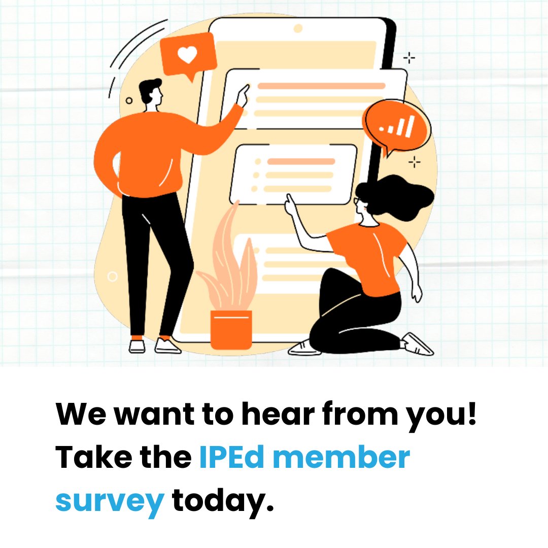 We want to hear from you! Take the 2024 IPEd member survey. The survey will provide IPEd with vital data that will inform our activities as we advocate for you and the profession. Take the survey today: docs.google.com/forms/d/e/1FAI…