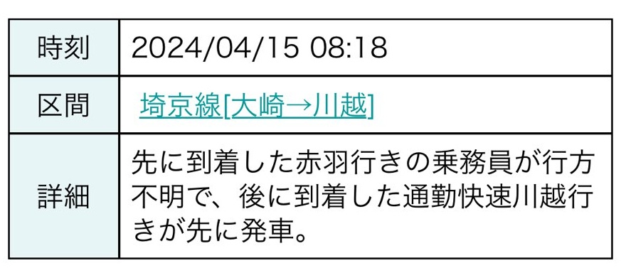 【悲報】JR埼京線、乗務員行方不明

やはり、異世界転生は実在した。