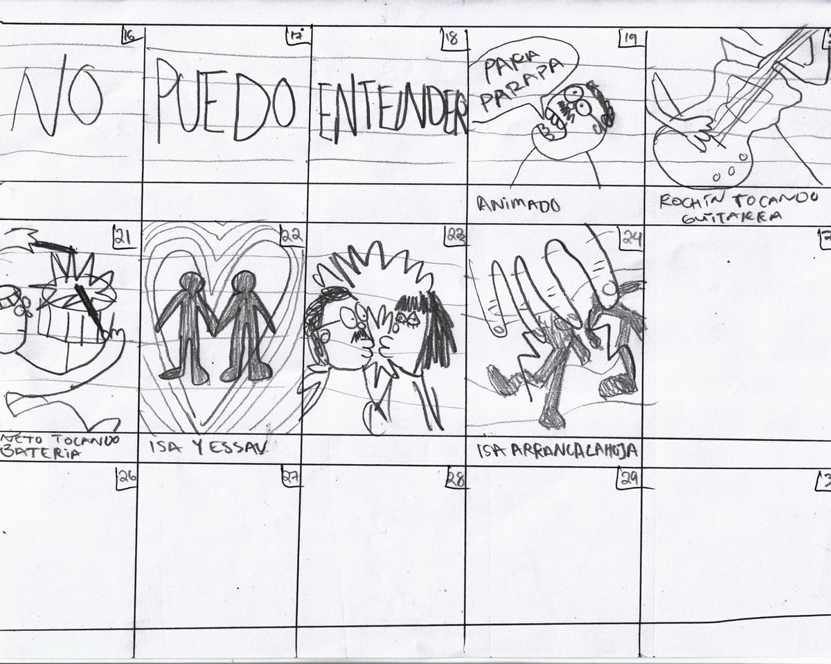 ppllaccenntta's tweet photo. vistazo del storyboard que hicimos para el video musical "El Tiempo" para Pinacate https://t.co/kTWkF9y5Mf