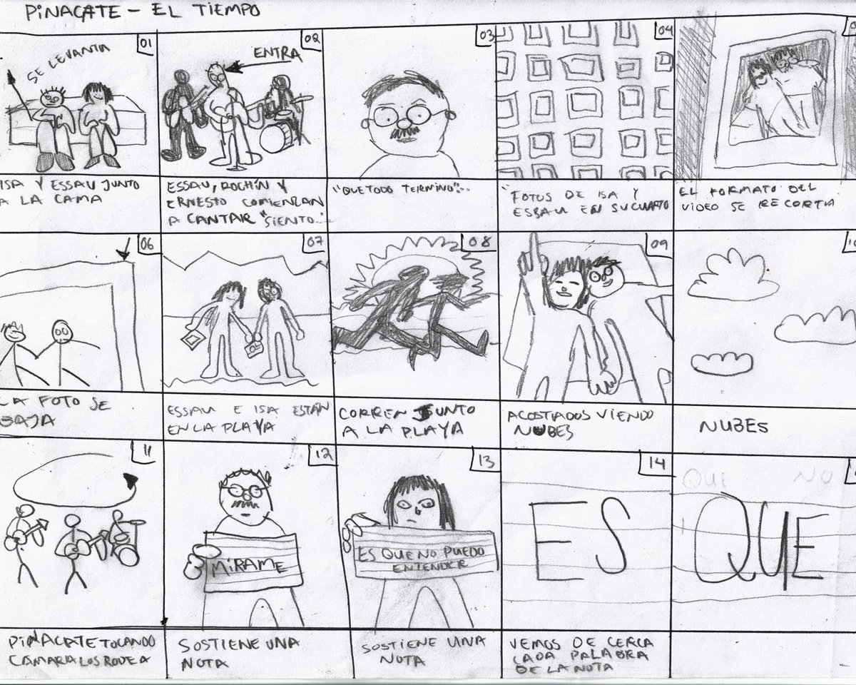 ppllaccenntta's tweet photo. vistazo del storyboard que hicimos para el video musical "El Tiempo" para Pinacate https://t.co/kTWkF9y5Mf