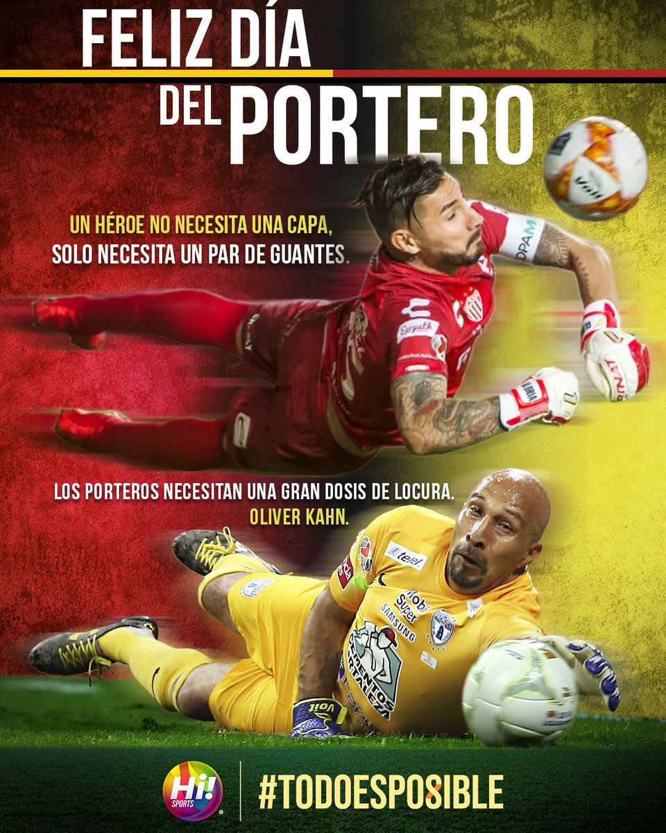 PORTERO SIN SUERTE NO ES PORTERO.🧤

⚽️ Hoy es un día especial para todos los porteros del mundo, un posición tan dura dentro del futbol merece un día de reconocimiento 

¿Ya felicitaron a su portero favorito? 🧐

#TodoEsPosible