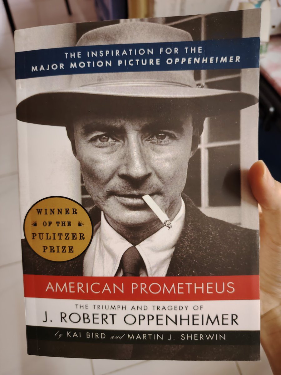 After months of considering, I finally pull the trigger to purchase this book, American Prometheus. Hole in the pocket, but happy heart. Satisfaction. 
#Oppenheimer
#AmericanPrometheus