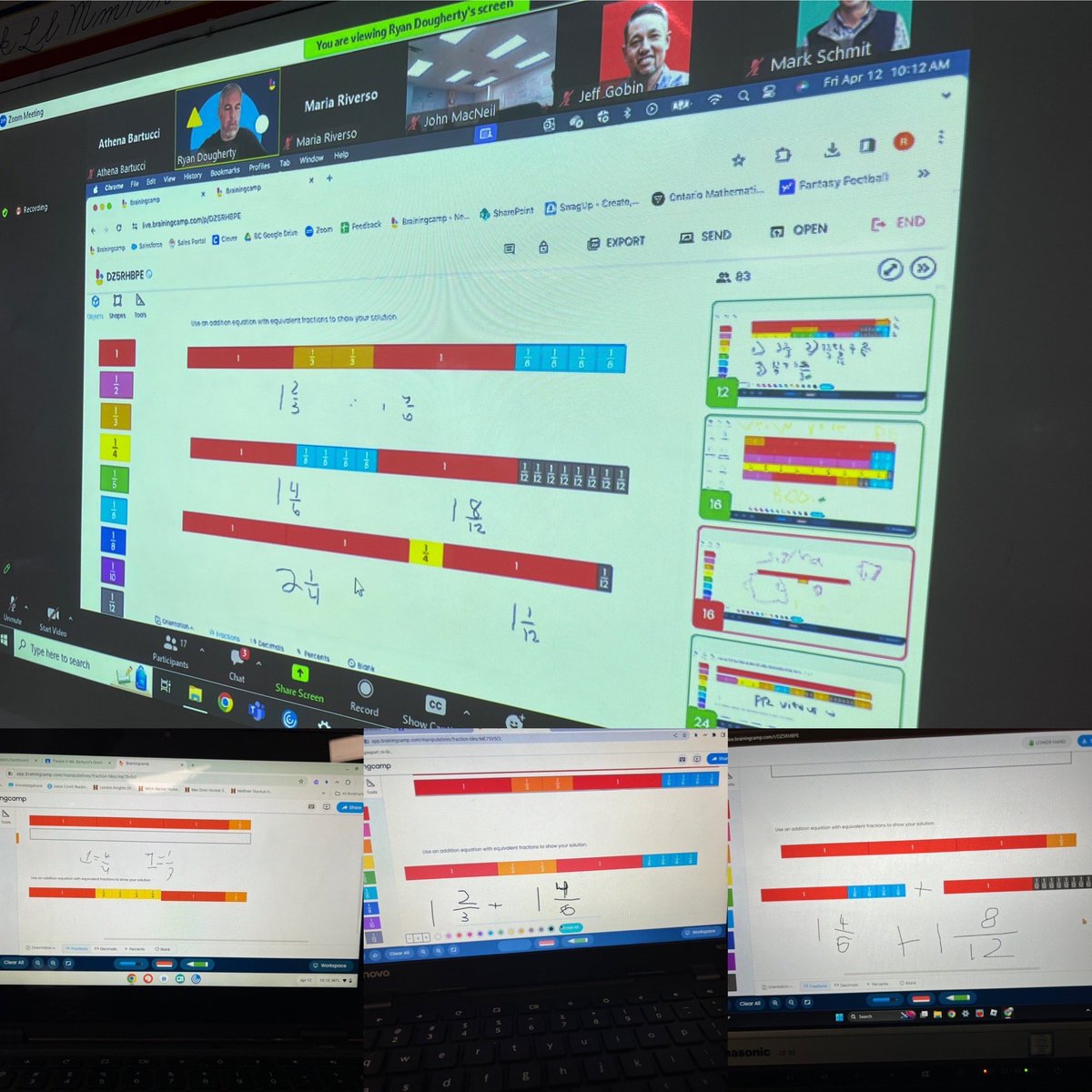 Thank you <a href="/brainingcamp/">Brainingcamp</a> and <a href="/DP_math/">DP MATH</a> for an engaging Jr livestream session about Fractions! The “live” feature and its ability to capture student representations and thinking, is a tool we will definitely be using to support our math conversations <a href="/StClareDP/">StClare</a> 👍🏻