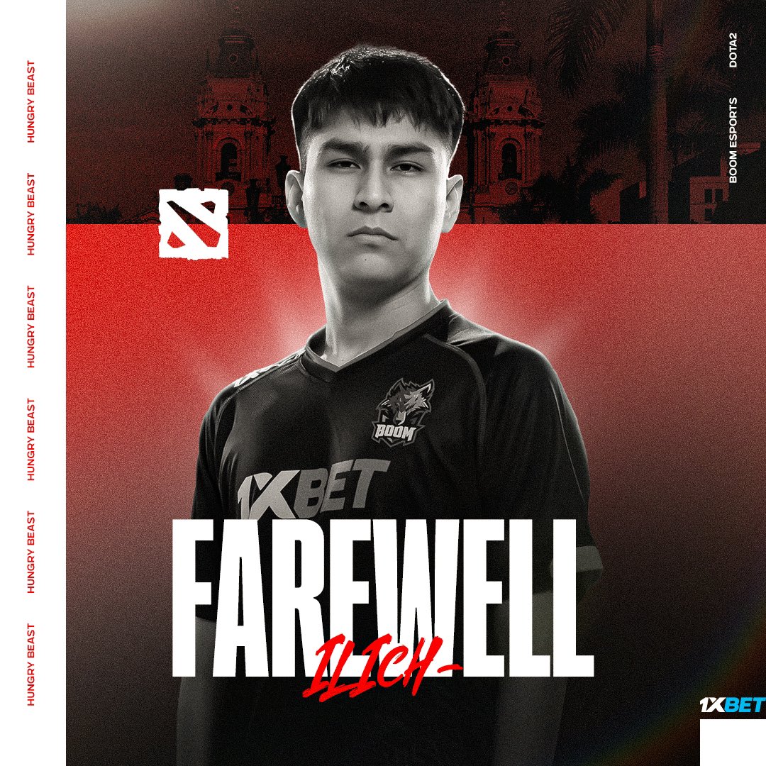 DOTA 2 ROSTER UPDATE🚨 As of today, we are parting ways with Mario “Ilich-“ Valdivia. Ilich has proven to be a pivotal player in his short stint here at BOOM Esports. We thank him for his services and hardwork. 🙏 Good luck further, Ilich! ❤️ #HungryBeast