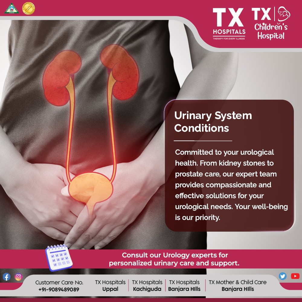 Enhance your urological health 🩺. From kidney stones to prostate issues, our experts provide top-notch care. Consult us for personalized support. Book Now: txhospitals.in/specialities/r… Call Now: 9089489089 #Urology #UrinaryHealth