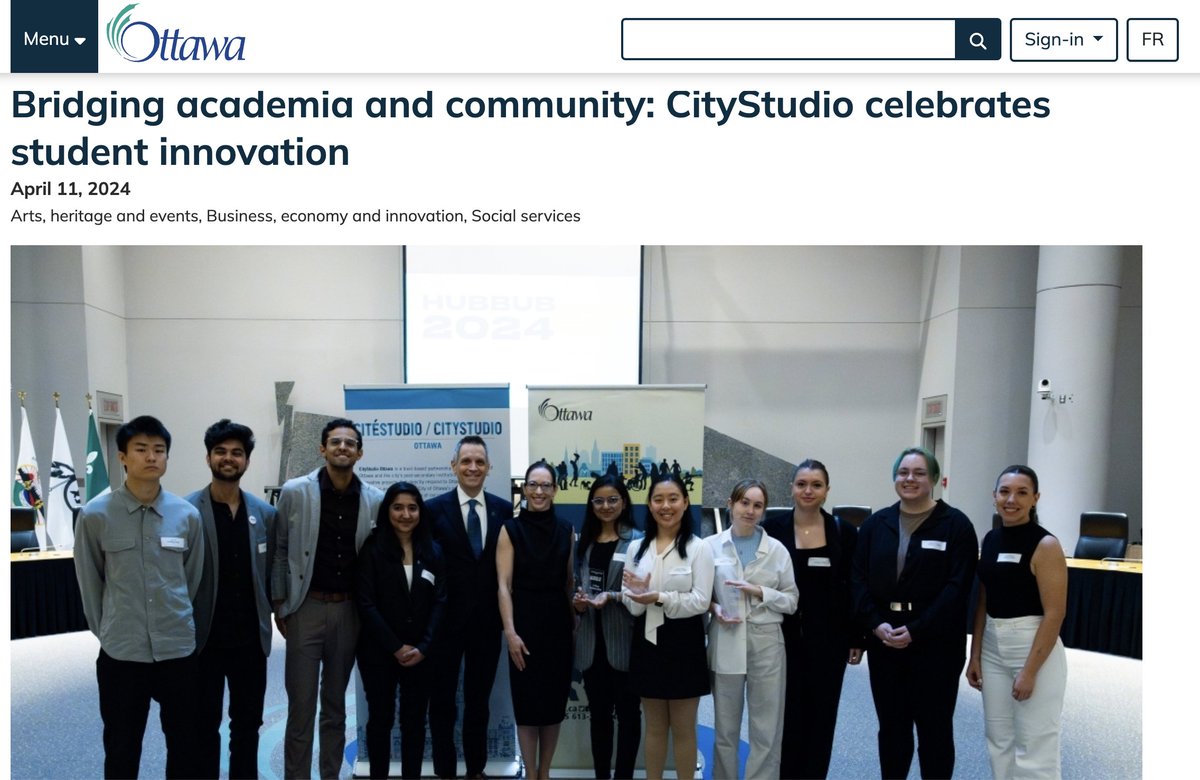 Congratulations CityStudio Ottawa on your 2024 projects. This year, there were 950 students working on 62 projects with 43 City, Paramedic Public Health Staff. ottawa.ca/en/city-hall/c…