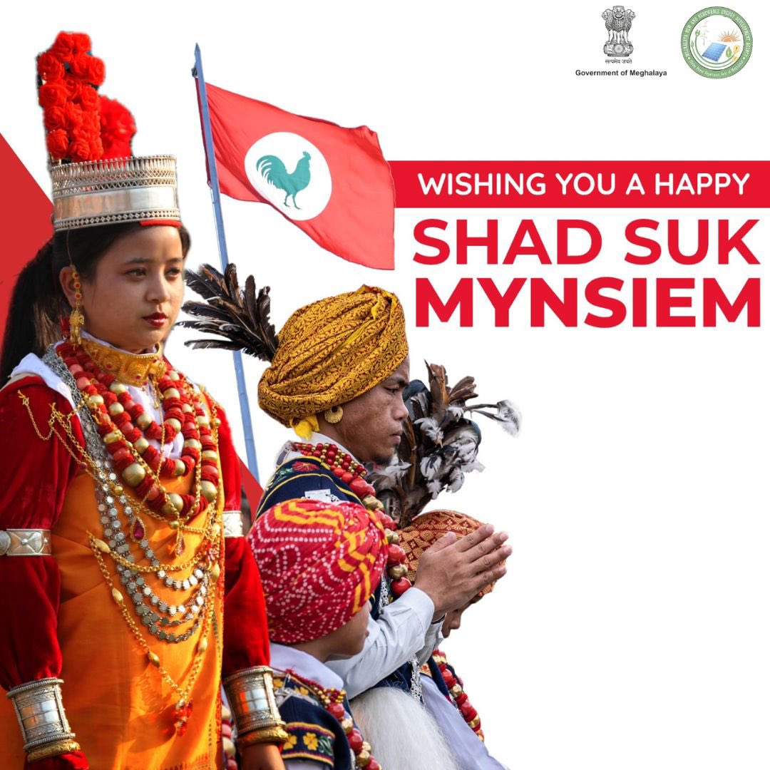 As we come together to celebrate Shad Suk Mynsiem, let's reflect on the beauty of our heritage and the strength of our community. Wishing you all a meaningful festival filled with love and unity. #ShadSukMynsiem