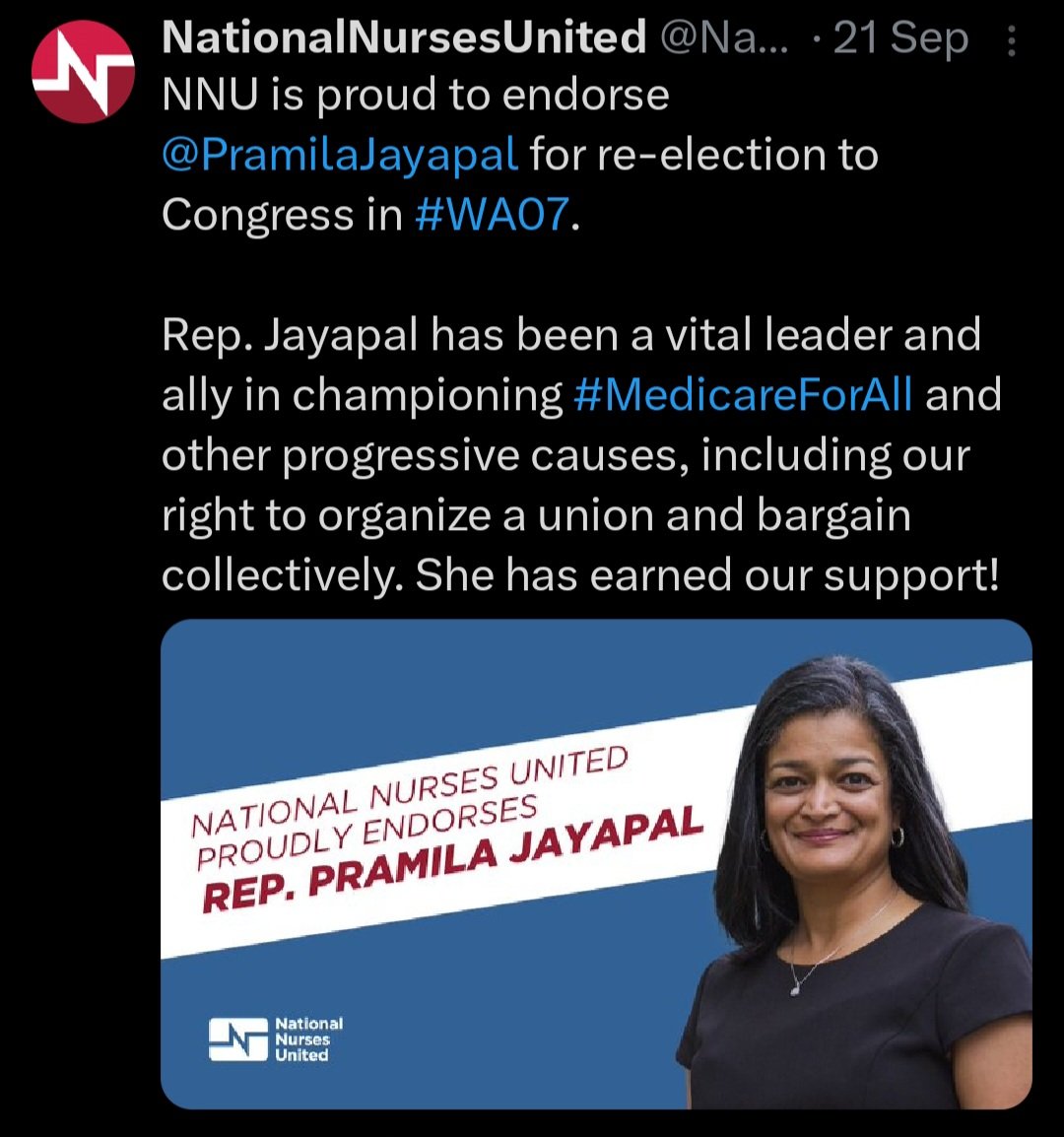 Keep Pramila Jayapal’s progressive voice in Congress!

Will you support Pramila's bold leadership with a contribution to our campaign today? 
secure.actblue.com/contribute/pag… #SinglePayerSunday 
Re-elect @PramilaJayapal!