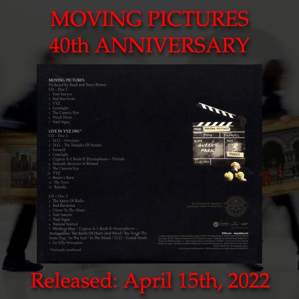 Two years ago, Moving Pictures 40th Anniversary set was released! It was released on April 15, 2022! What’s your favorite track or extra from the Moving Pictures 40th Anniversary set? Images/dates courtesy of Cygnus-x1.net #Rush #RushHasAssumedControl #RushFamily