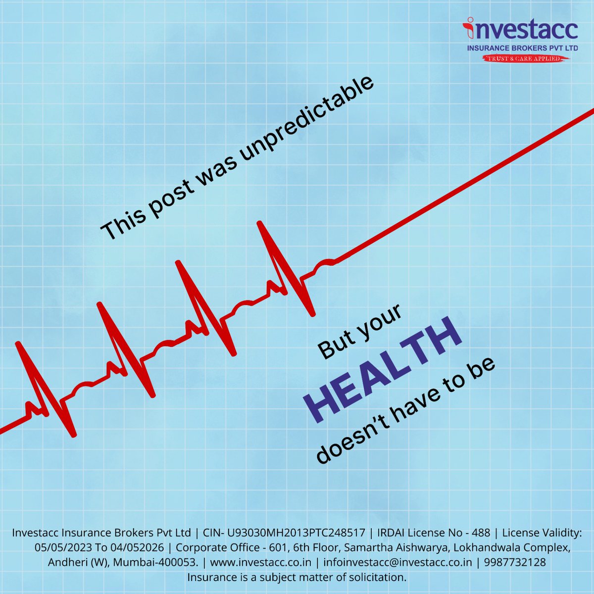 Protect yourself from unpredictable financial losses through Investacc Health Insurance.
Don’t just cover yourself. Get #HealthInsurance for your family too.

#Investacc #Health #InsuranceCoverage #InsuranceClaims #insurancepolicy #InsurancePlan #FinancialSecurity #SecureFuture