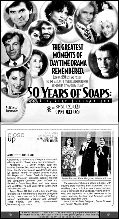 1994 #Days #DOOL #YR #YR51 #theyoungandtherestless #youngandtherestless #aw #anotherworld #gh #generalhospital #amc #allmychildren #oltl #onelivetolife