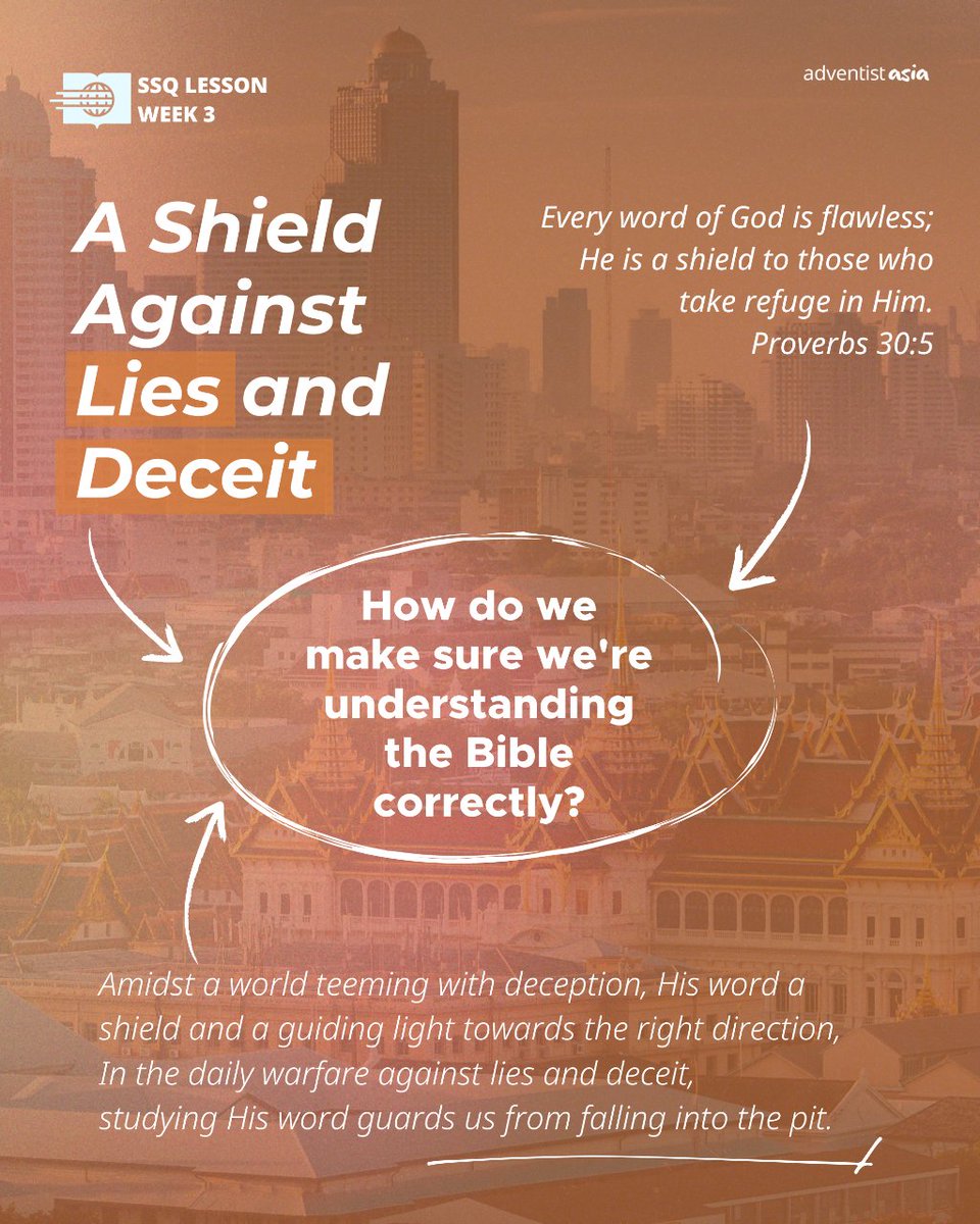 adventistasia's tweet image. John 12:35 reminds us: "Walk while you have the light," meaning follow #God'sWord can be our compass! But with so many interpretations &amp;amp; conflicting messages, how do we ensure we're understanding it correctly?

Read the #SabbathSchoolLesson Week 3: mtr.bio/adventistasia