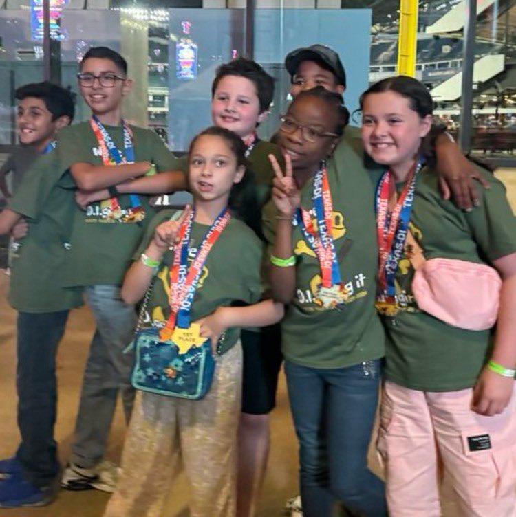 What an AMAZING group of kids! This Destination Imagination team won first place at state and are heading to Kansas City in May for the International competition! We are SO proud of our Bulldogs! @HumbleISD