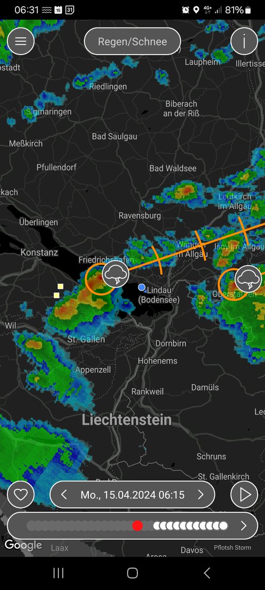 Weckservice in #Nonnenhorn am #Bodensee! #Gewitter mit #Blitz und #Donner. @pflotsh @Kachelmannwettr
