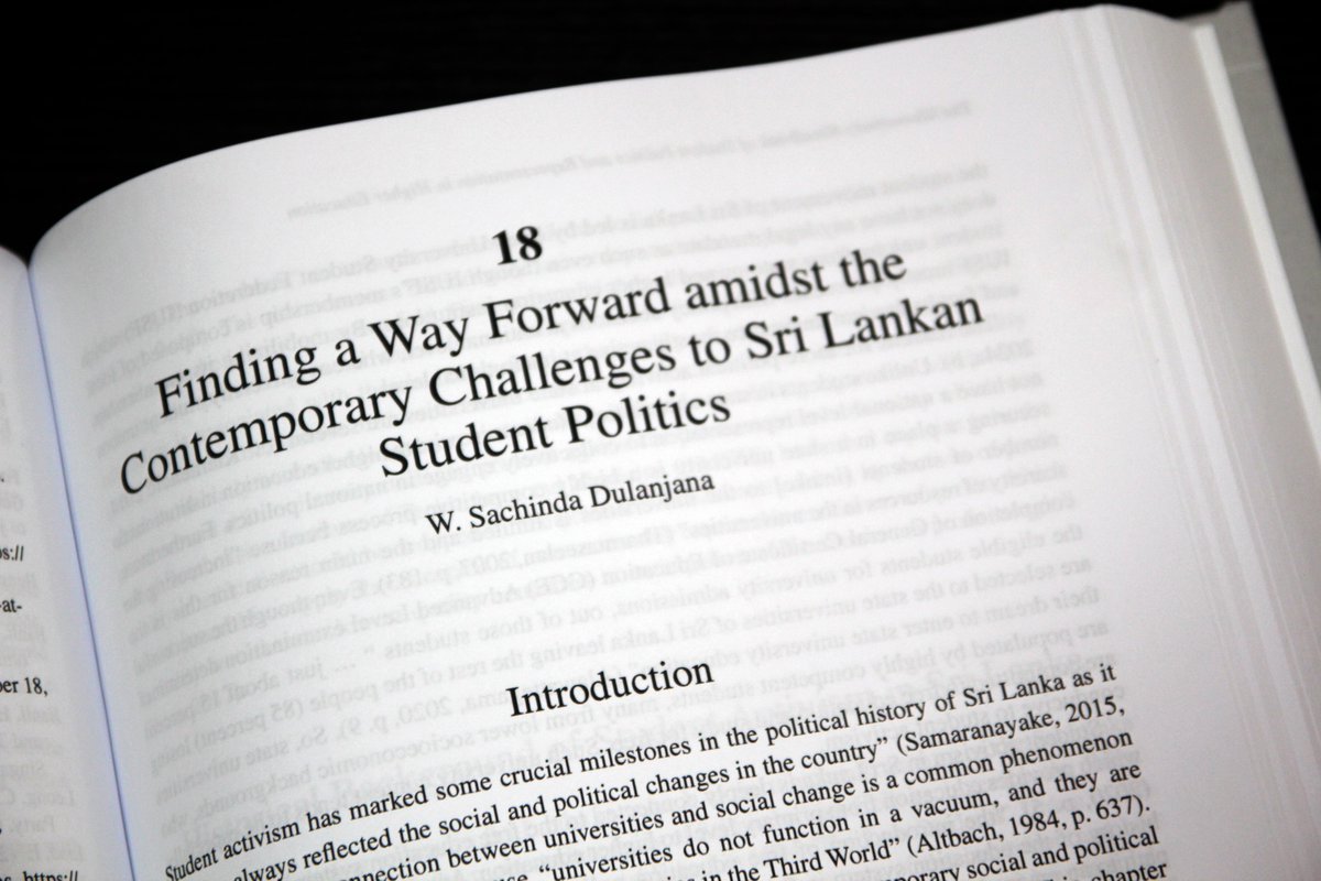 Revolutionist28's tweet photo. Exciting news!🎉My 1st academic publication on student politics in Sri Lanka is now live thanks to 
@HarvardUni &amp; @BloomsburyPub! (Free access!)📖After 3 years of hard work, it's an honor to see my name alongside Sri Lanka's on Harvard's website. #StudentPolitics #HigherEducation https://t.co/GlHS9XlwRm