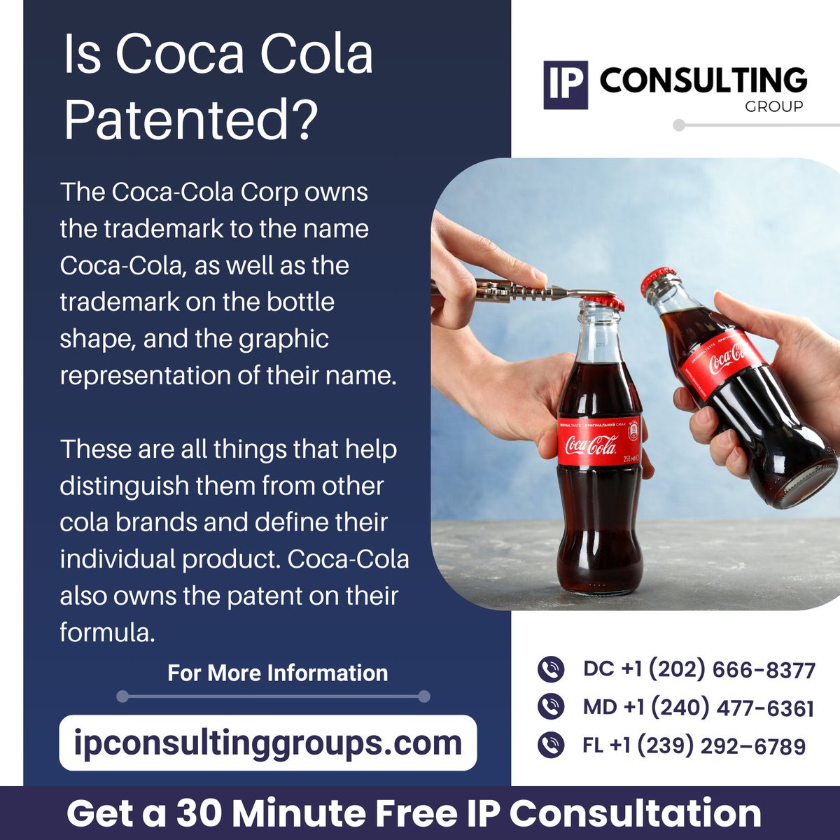 Is Coca Cola Patented?

#ipconsultinggroup | #intellectualproperty | #freeconsulting | #patentlaw | #patentright | #patentattorney | #patentlawyer | #ipattorney | #cocacola
 
#stockmarketcrash | #RHOP | #SummerHouseMV | #stockmarketcrash | #BTCHalving