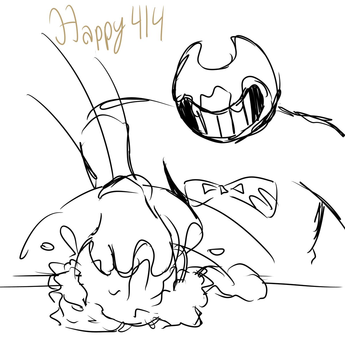 a very lazy doodle for a VERY HAPPY 414 !!