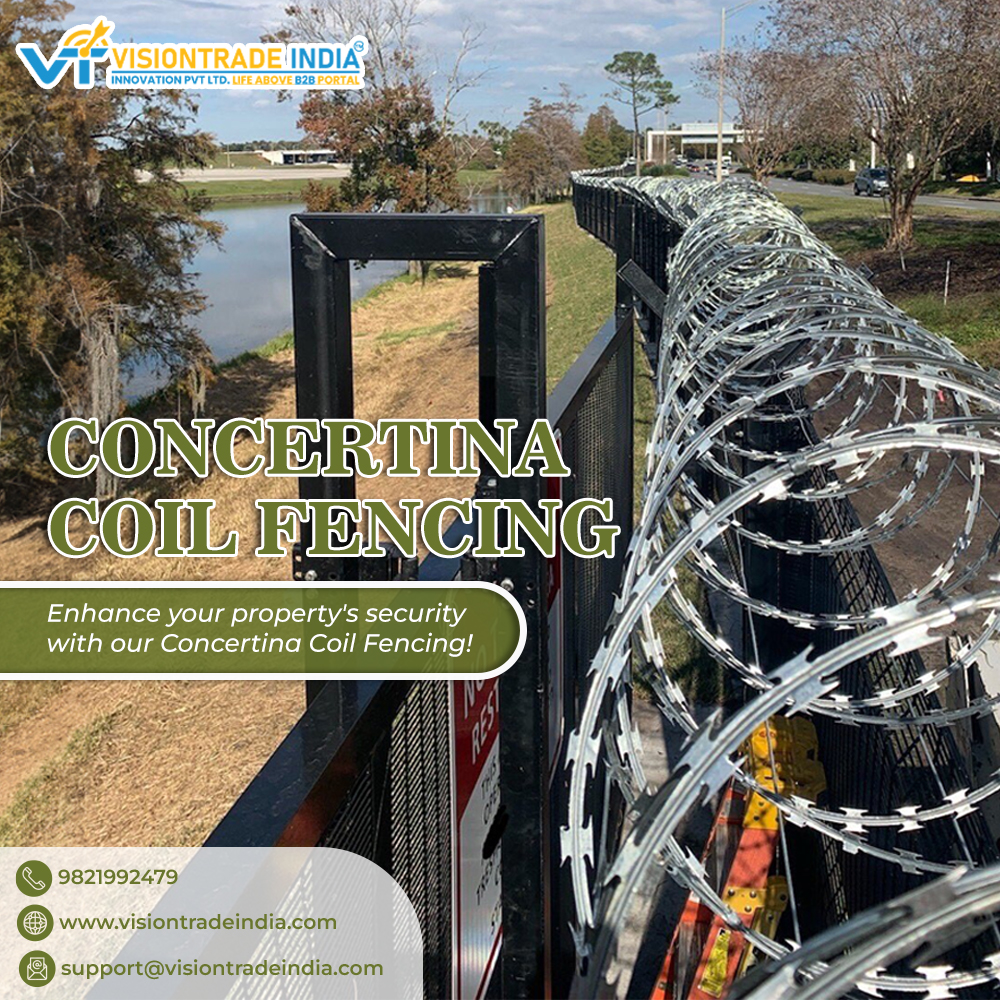 Keep your property safe & secure with our durable #ConcertinaCoilFencing. Durable & reliable, it provides enhanced security for your property.
#FenceManufacturing #SecurityFencing #WireFencing #BoundaryProtection #FenceSupplier #BulkOrders #WholesalePrices #VTI #B2BPortal