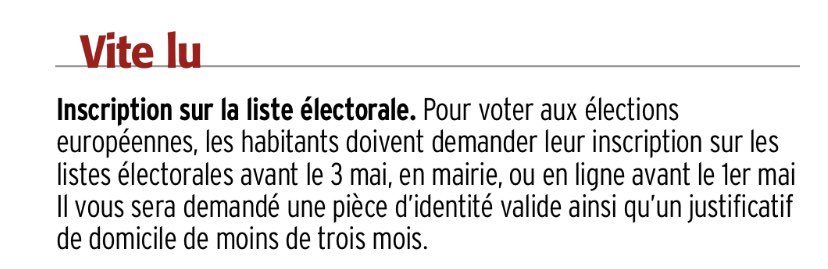 Les gauchistes votent 
Inscription sur la liste électorale