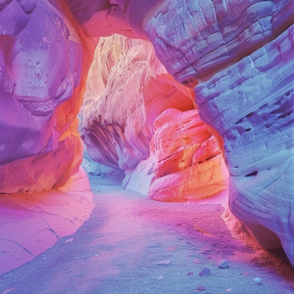 Ai_NSG's tweet photo. Discovering the magic of desert caves #ai #aiartwork #desertbeauty #purple #OrangeFireIdhi https://t.co/wA0UscCHPK