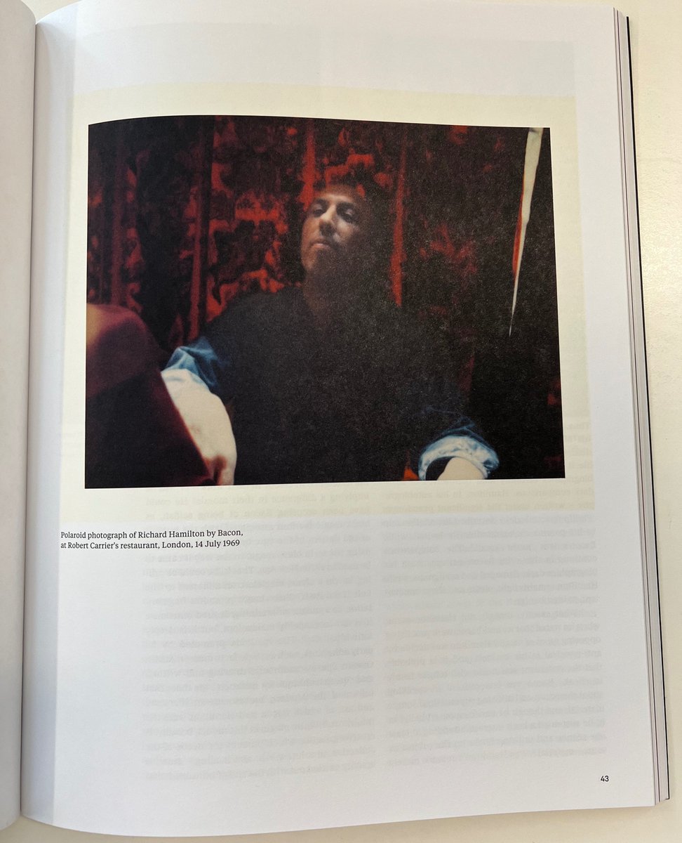 'Compare the light, ethereal Polaroid taken by Hamilton of Bacon with the dark infernal one taken by Bacon of Hamilton [...] The comparison demonstrates[...] Hamilton's belief that a photograph taken by an artist tends to 'really present his own personality'.' Bacon Review, p44