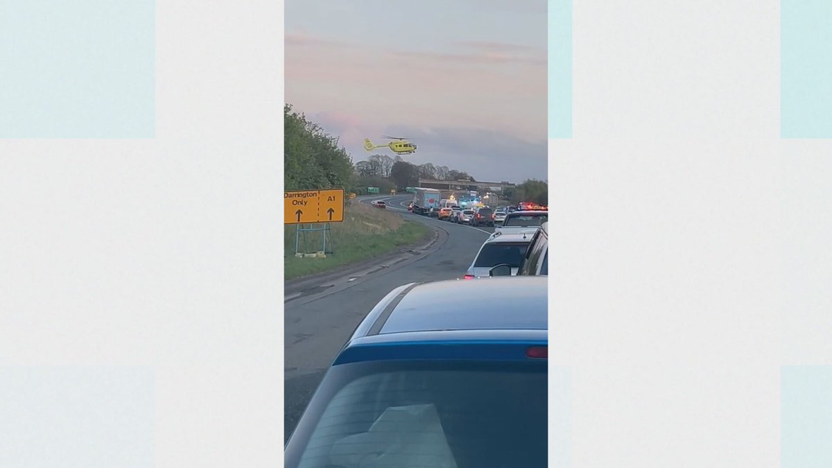 Officers in West Yorkshire are appealing for information to identify a white car - which they believe was involved in a major collision on the A1. 17 people were taken to hospital after a crash involving a car and minibus near J40 on Saturday evening. 7 sustained serious injuries