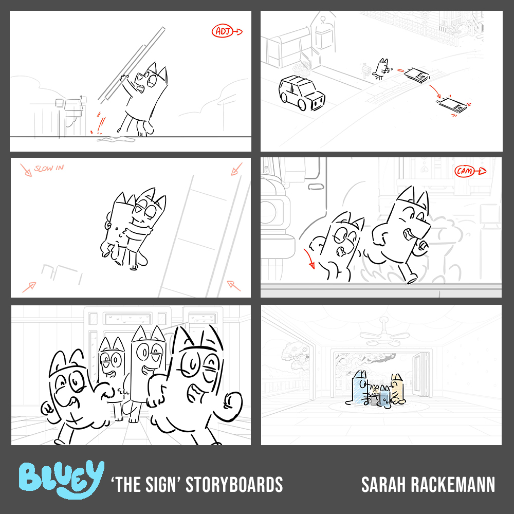 🚨 SPOILERS AHEAD 🚨 I worked on both the Mt Cootha and ending segment of the #Bluey  episode #TheSign . And yes.. I cried a lot while boarding this episode. Drawing sad #Bingo will always break my heart.. but I knew she would be filled with happiness again soon. 🦋 #storyboards