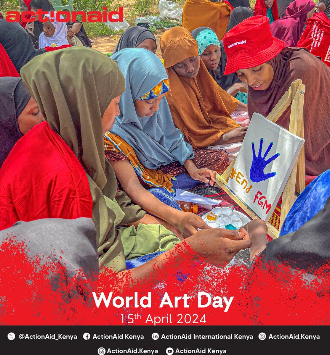 It's World Art Day! The intersection of art and activism has always wielded the power to move hearts and catalyze action. Through the Africa Led Movement to #EndFGM /C programme, implemented in Isiolo and Garissa counties, we are incorporating #art in our engagement with young