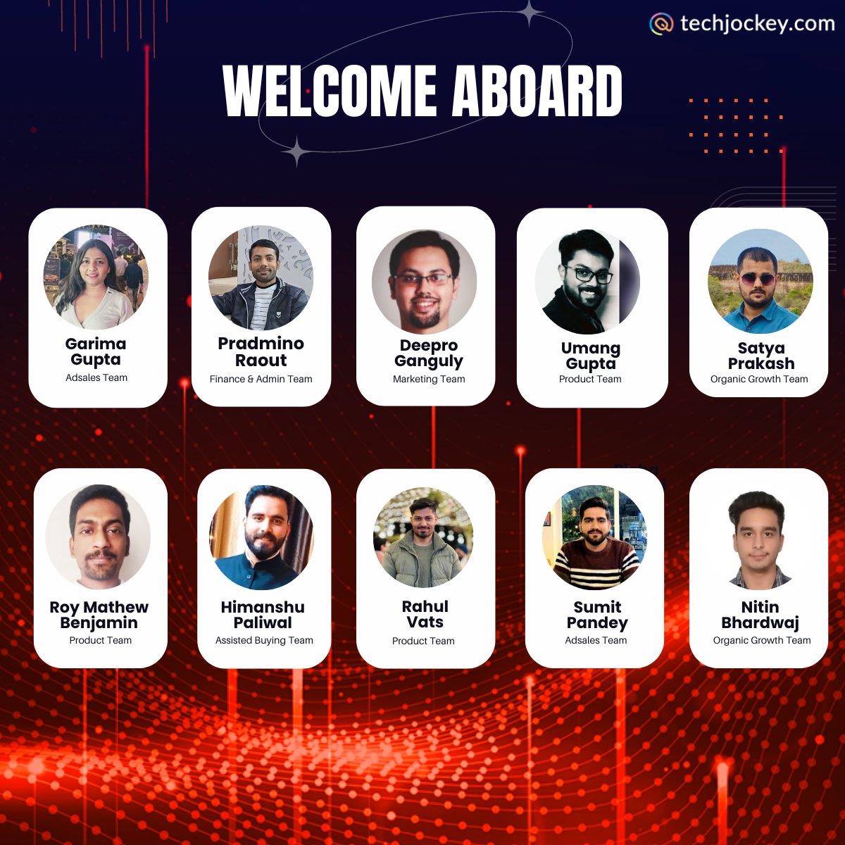 We're thrilled to have our newest recruits onboard, bringing fresh perspectives and endless possibilities to the table. 

#techjockey #newjoiners #techjockeyteam #neweginnings #innovateandcreate #jointhejourney #techtalent #welcomeaboard #officeantics #teamtechjockey #tjsquad