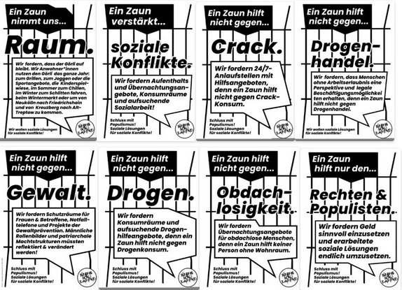 Neue Plakate vom Bündnis 'Görli zaunfrei!': goerlizaunfrei.noblogs.org/material-downl… Ausdrucken, kopieren und im Kiez verteilen ;-)