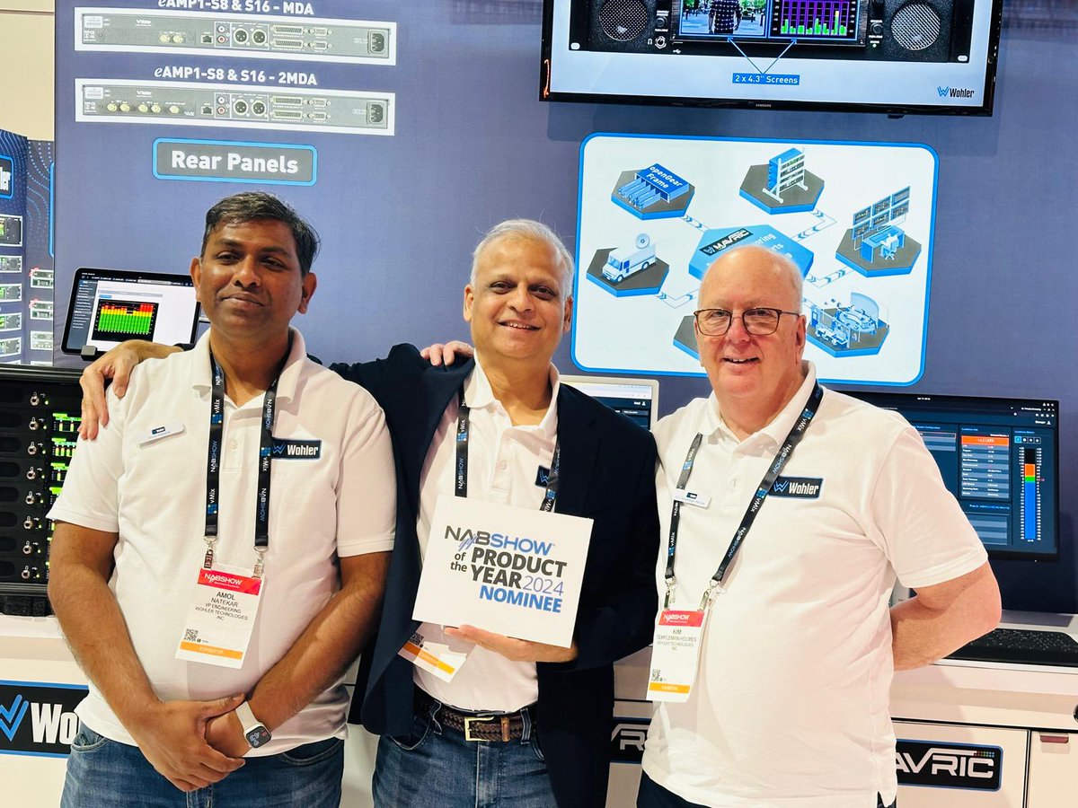 Great first day at NAB! Our MAVRIC Remote Monitoring, Alerting and Conferencing software applications suite nominated for a NAB product of the year award. Check out MAVRIC now at wohler.com/solutions/ or stop by our booth SU1051 at NAB.  #broadcast