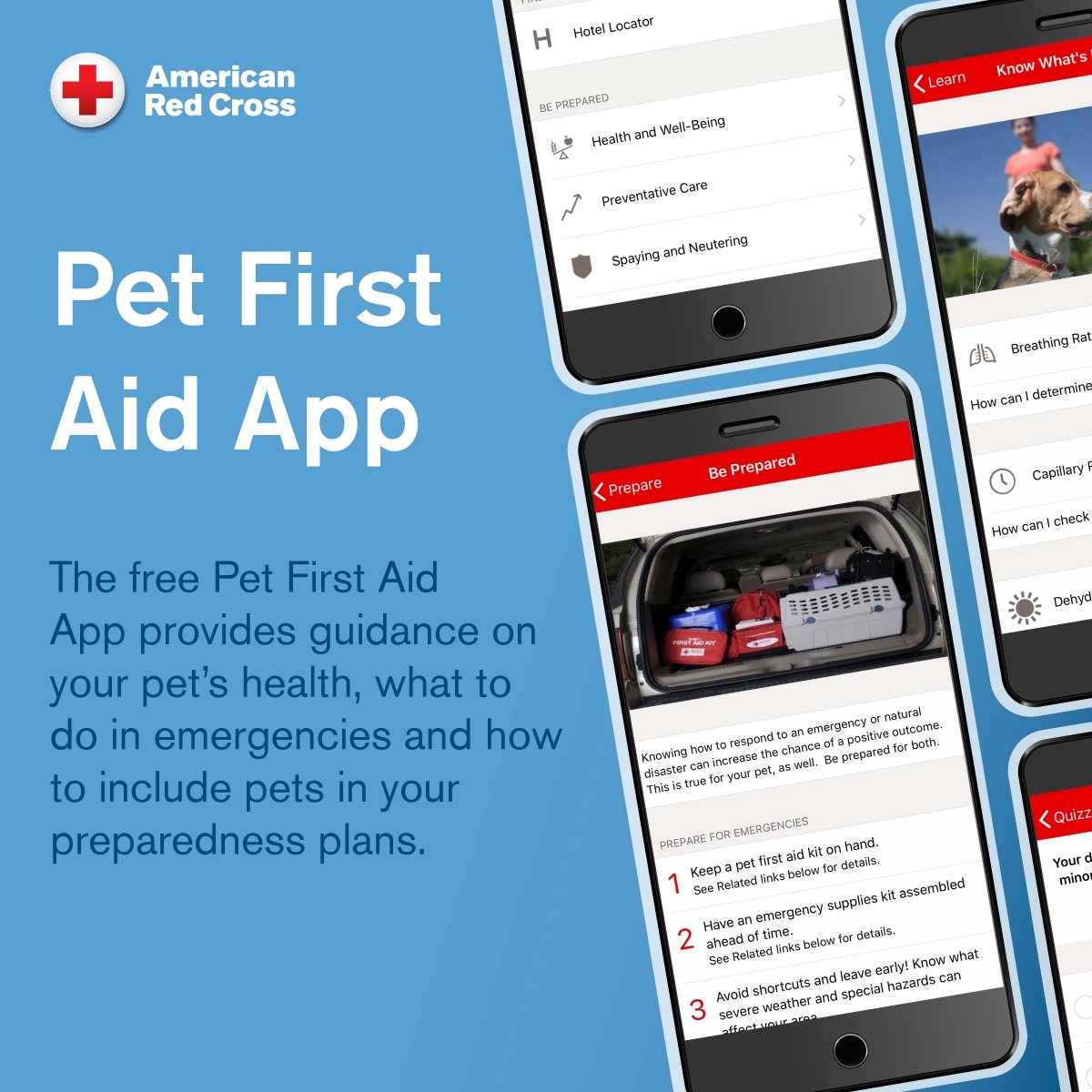 We wanted to celebrate April being National Pet First Aid Awareness month by reminding you that we have a free Pet First Aid mobile app! Look for it wherever you get your apps, or text GETPET' to 90999. #pet1staid ##petfirstaidawarenessmonth